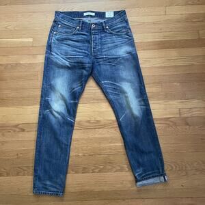 Billy Reid Jeans Mens 33x32 Slim Cut Straight MSL-ALA USA Selvedge Button Fly